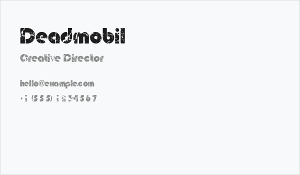 Deadmobil Business Card