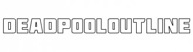 Deadpool Outline  Fuentes Gratis Descargar