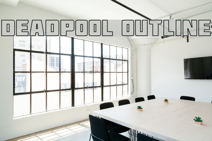 Deadpool Outline Font examples