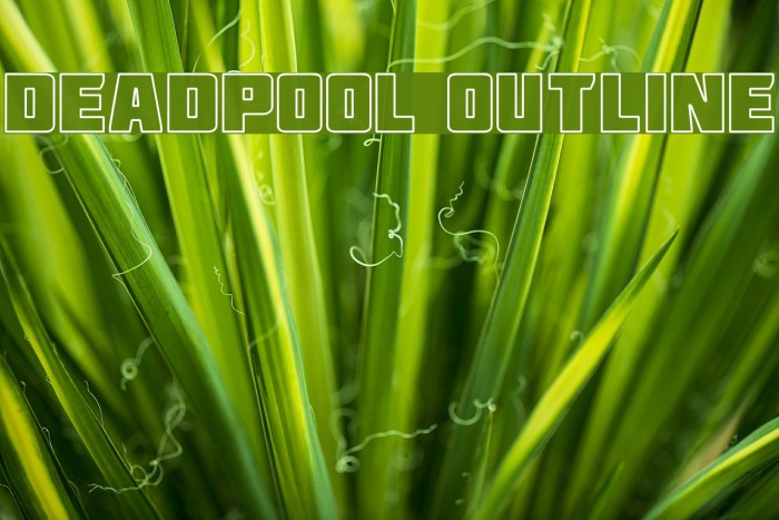 Deadpool Outline Font examples