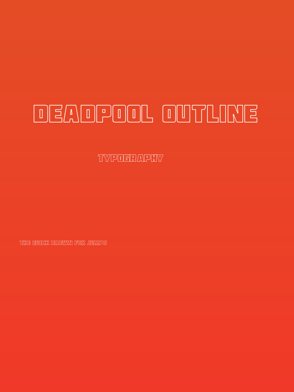 Deadpool Outline Poster