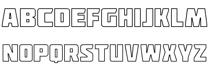 Deadpool Outline Font LOWERCASE