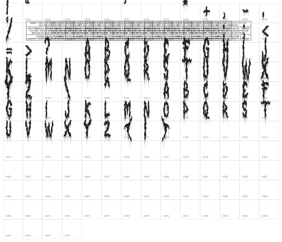 Deadwax DEMO Extreme Character Map