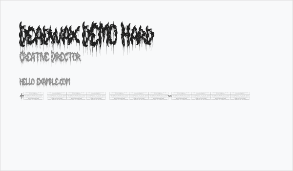 Deadwax DEMO Hard Business Card