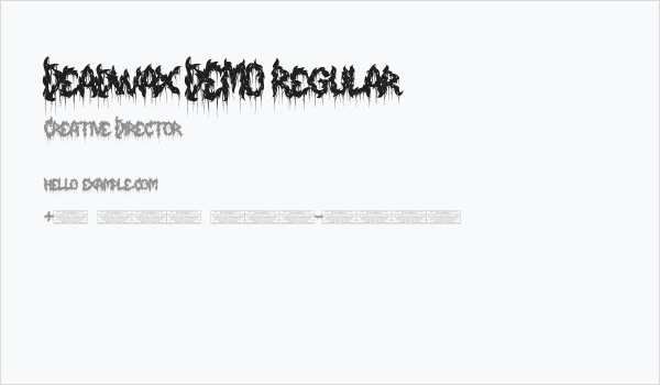 Deadwax DEMO Regular Business Card