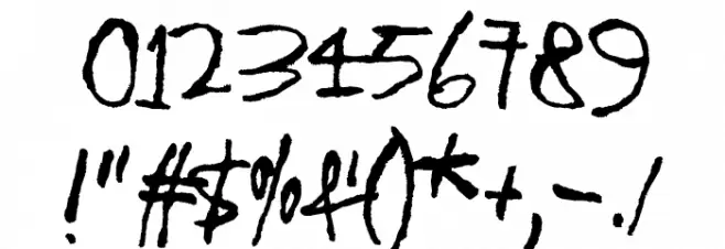 Deafening Silence Font OTHER CHARS