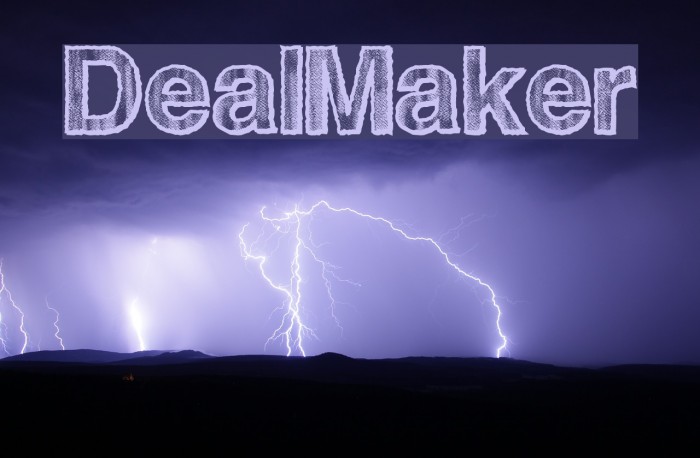 DealMaker Font examples