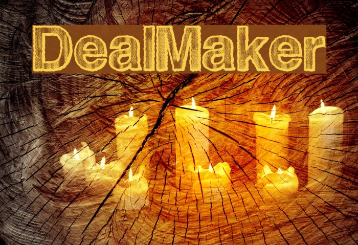 DealMaker Font examples