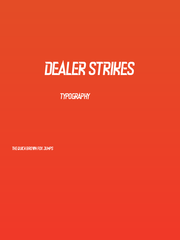 Dealer Strikes Poster