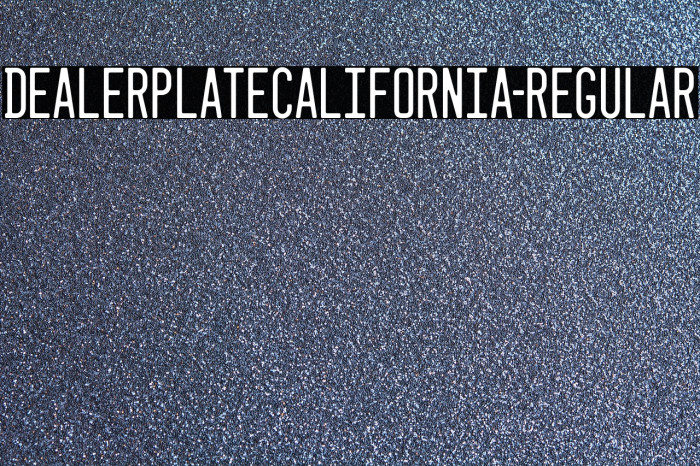 DealerplateCalifornia-Regular Polices examples
