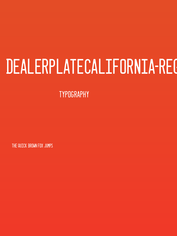 DealerplateCalifornia-Regular Poster