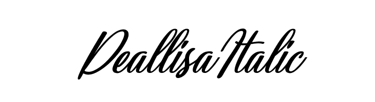 Deallisa Italic  Скачать бесплатные шрифты