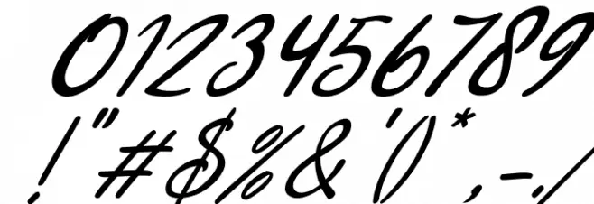 Deallisa Italic Font OTHER CHARS