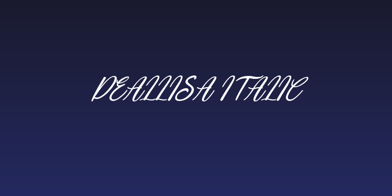 Deallisa Italic Social Header