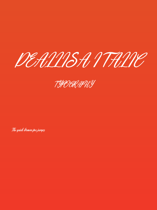 Deallisa Italic Poster