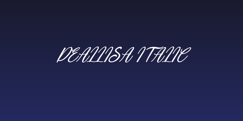 Deallisa Italic Social Header