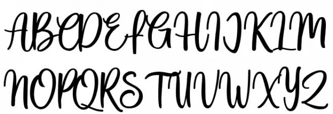 Deallisa Font UPPERCASE