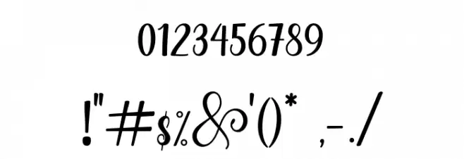 Dealova-Regular Font OTHER CHARS