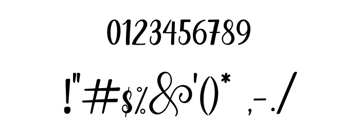 Dealova-Regular Font OTHER CHARS