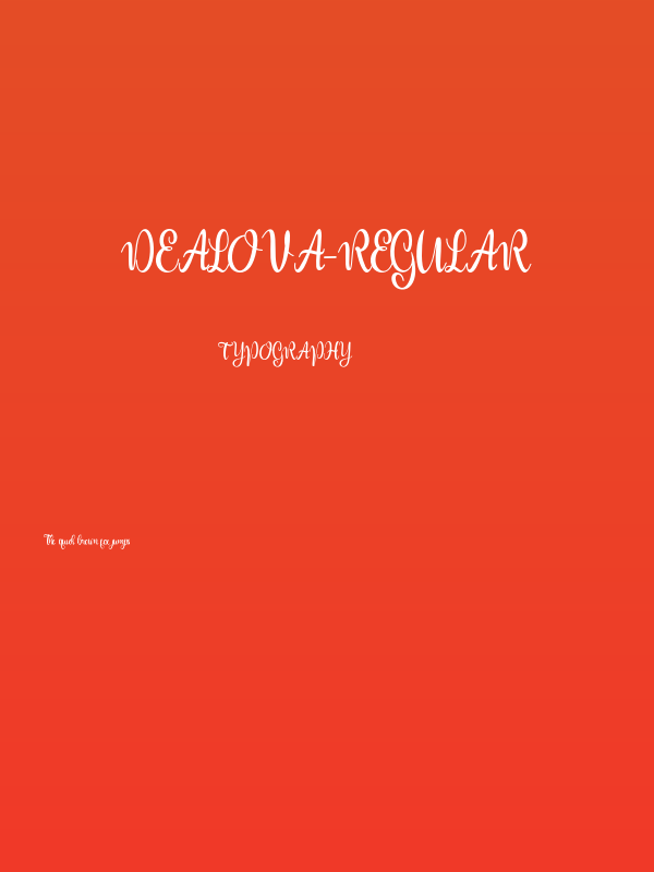 Dealova-Regular Poster