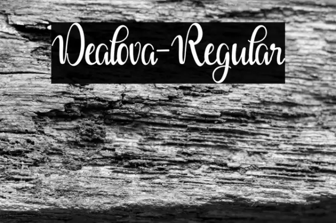 Dealova-Regular Font examples
