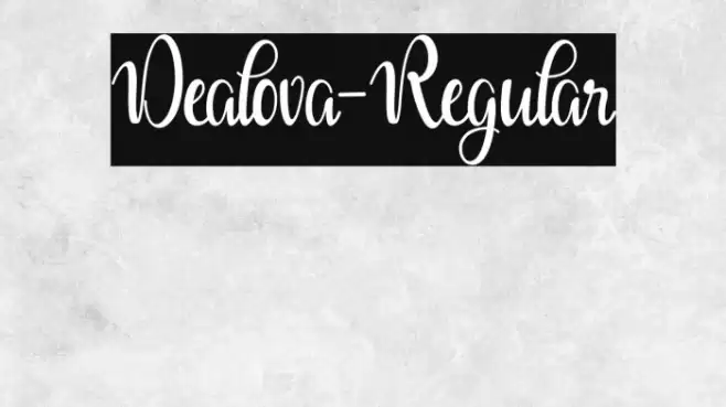 Dealova-Regular Font examples