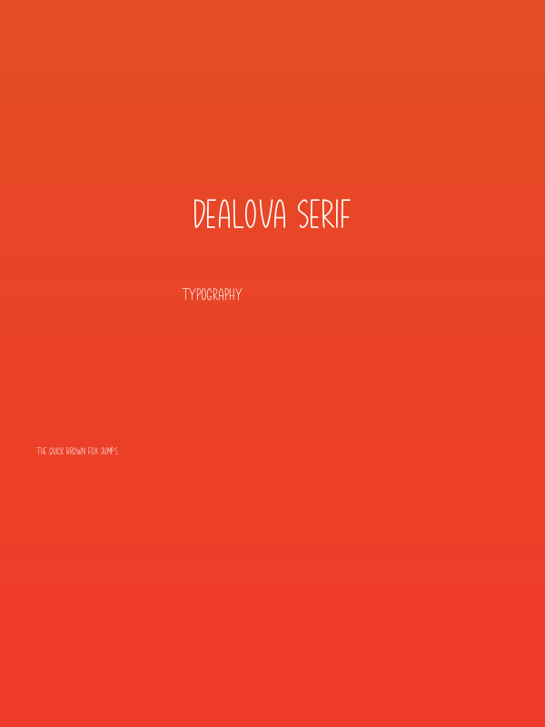 Dealova Serif Poster