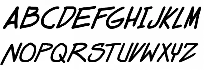 Dealspinner TBS Bold Italic Caratteri MAIUSCOLE