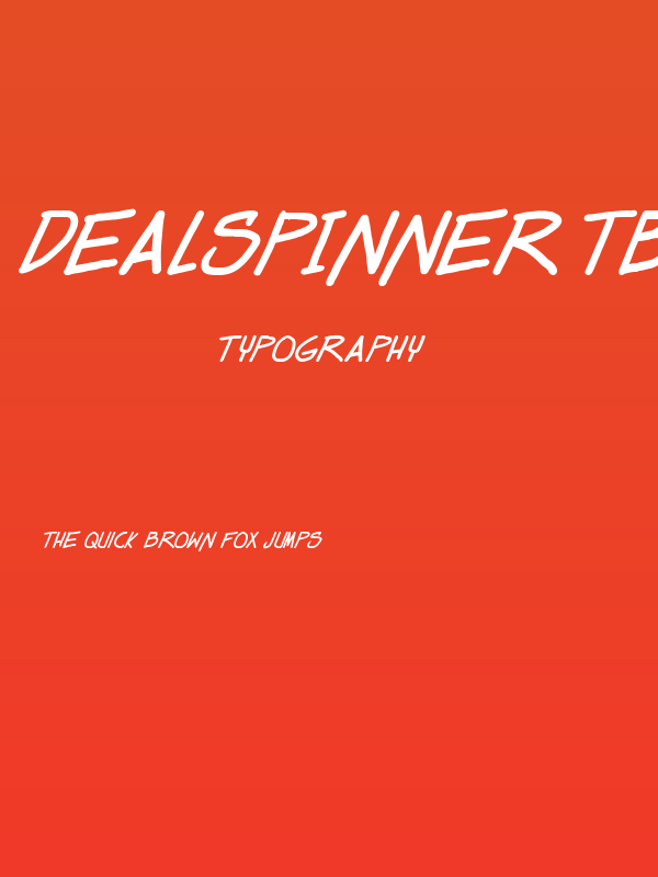 Dealspinner TBS Bold Italic Poster