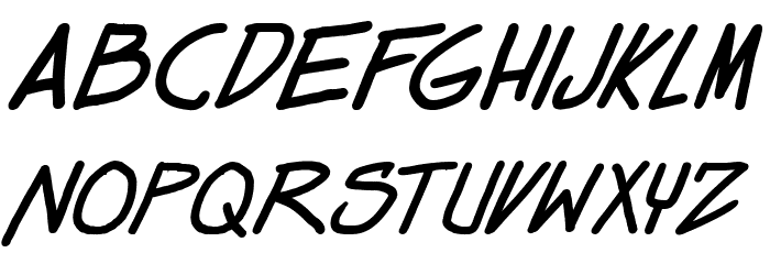 Dealspinner TBS Bold Italic Font LOWERCASE