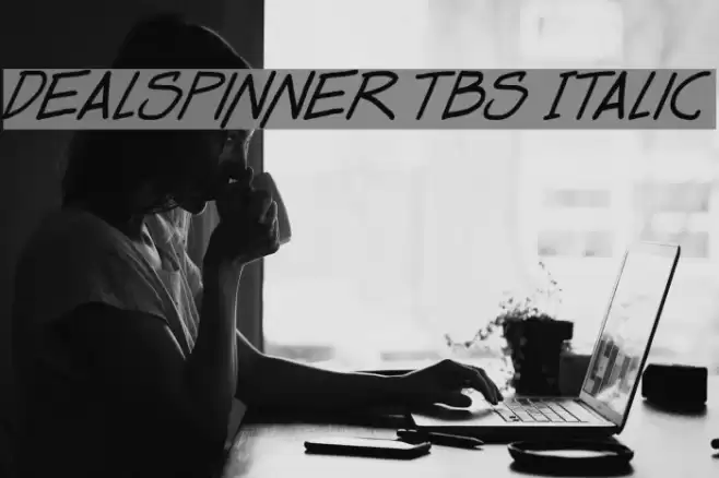 Dealspinner TBS Italic フォント examples