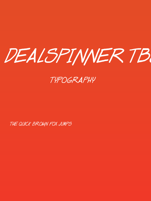 Dealspinner TBS Italic Poster