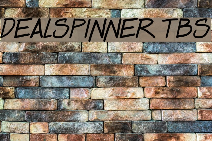 Dealspinner TBS Font examples