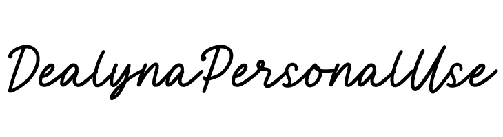 Dealyna Personal Use  免费字体下载