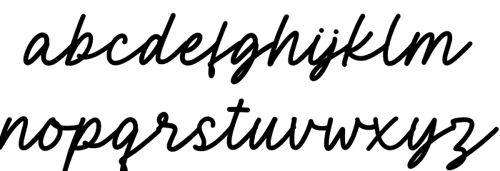 Dealyna Personal Use Font LOWERCASE