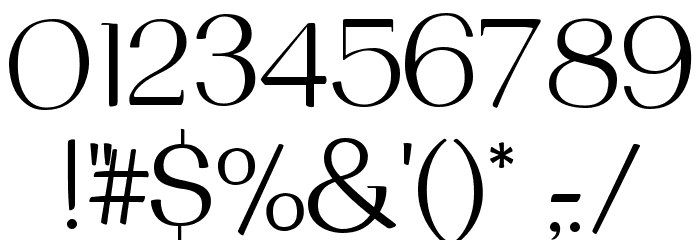 Dean Martin Regular Font OTHER CHARS