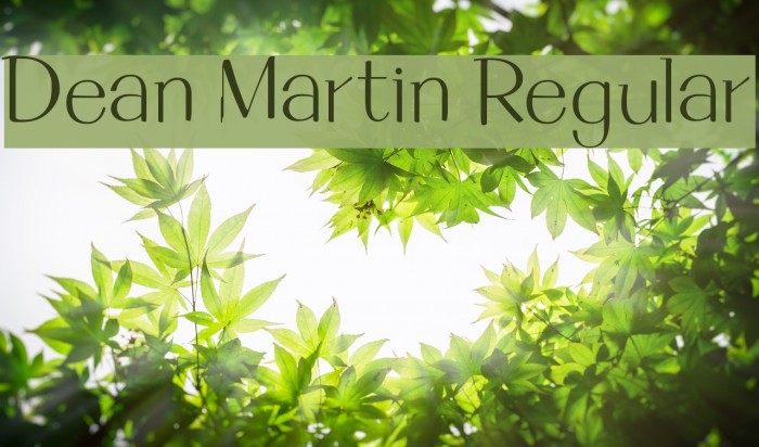 Dean Martin Regular Font examples