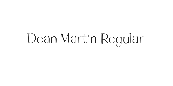 Dean Martin Regular Logo