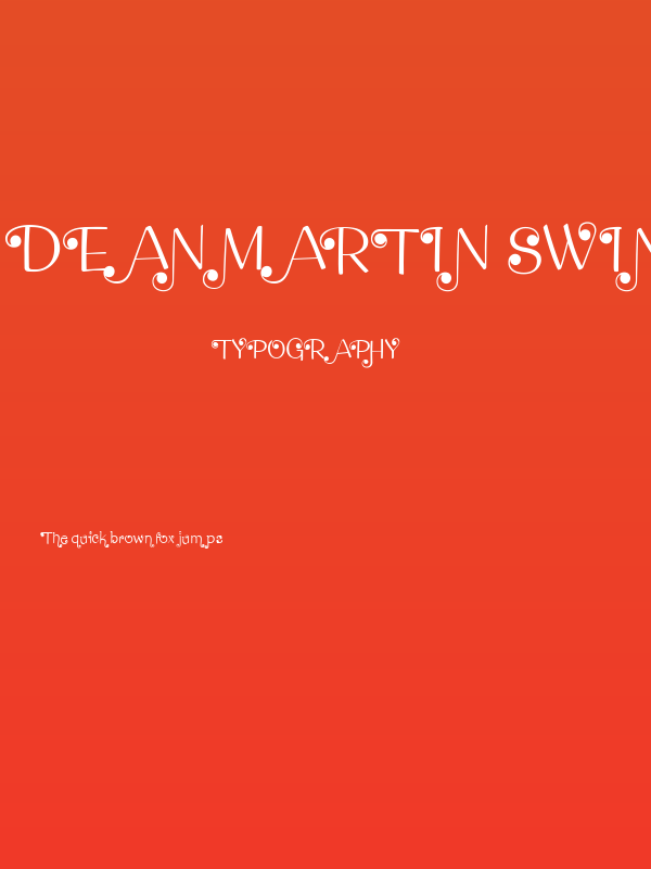 Dean Martin Swing Poster