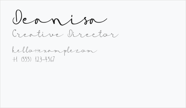 Deanisa Business Card