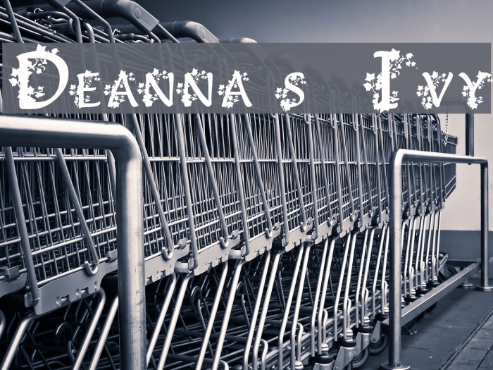 Deanna's Ivy フォント examples