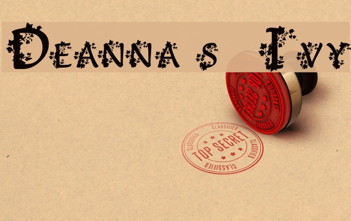 Deanna's Ivy フォント examples