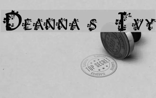Deanna's Ivy Font examples