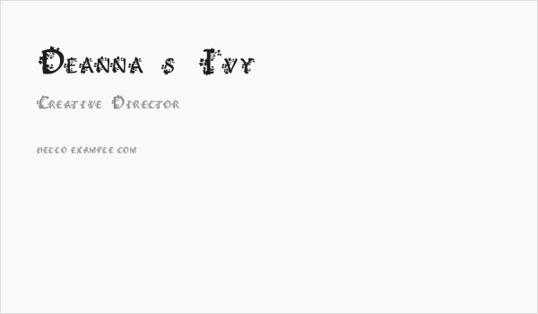 Deanna's Ivy Business Card