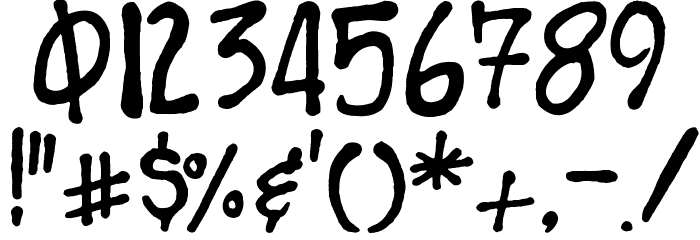 Deano's First Font OTHER CHARS