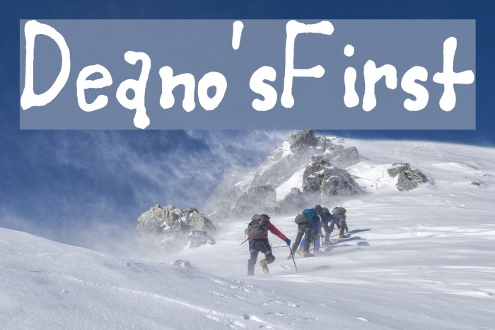 Deano's First Font examples