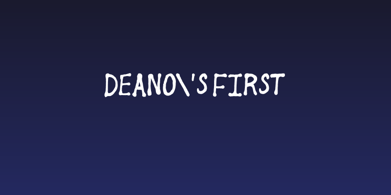 Deano's First Social Header