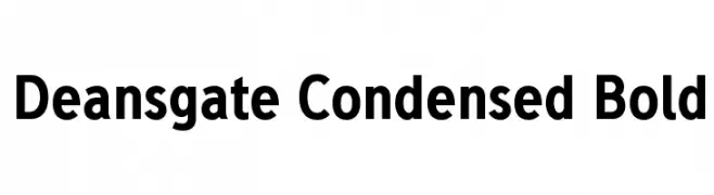 Deansgate Condensed Bold  नि: शुल्क फ़ॉन्ट्स डाउनलोड