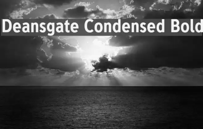 Deansgate Condensed Bold Font examples