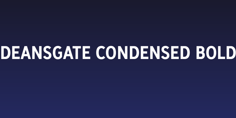 Deansgate Condensed Bold Social Header
